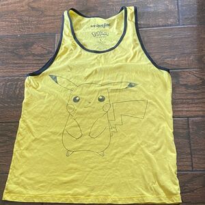 4/$30 Vintage Yellow Pikachu Kids Tank Top Size L